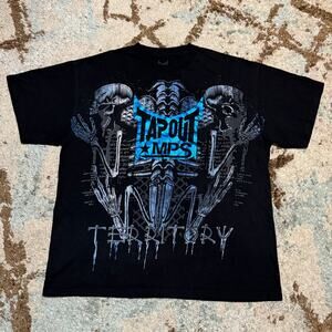 Tapout MPS Territory Skeleton Shirt Size XL Cyber Y2K Grunge UFC MMA